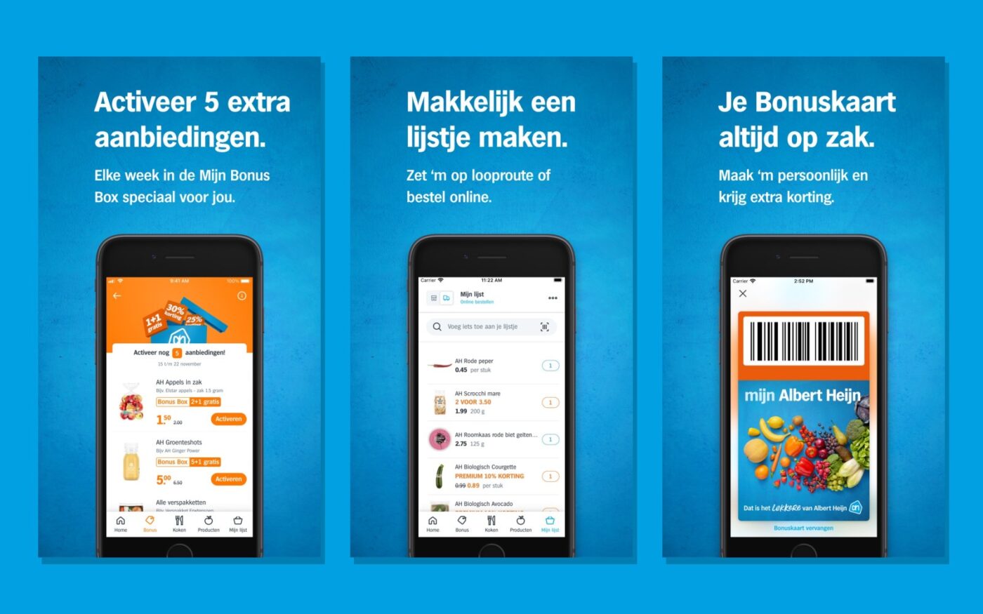 Meer screenshots van de Albert Heijn-app