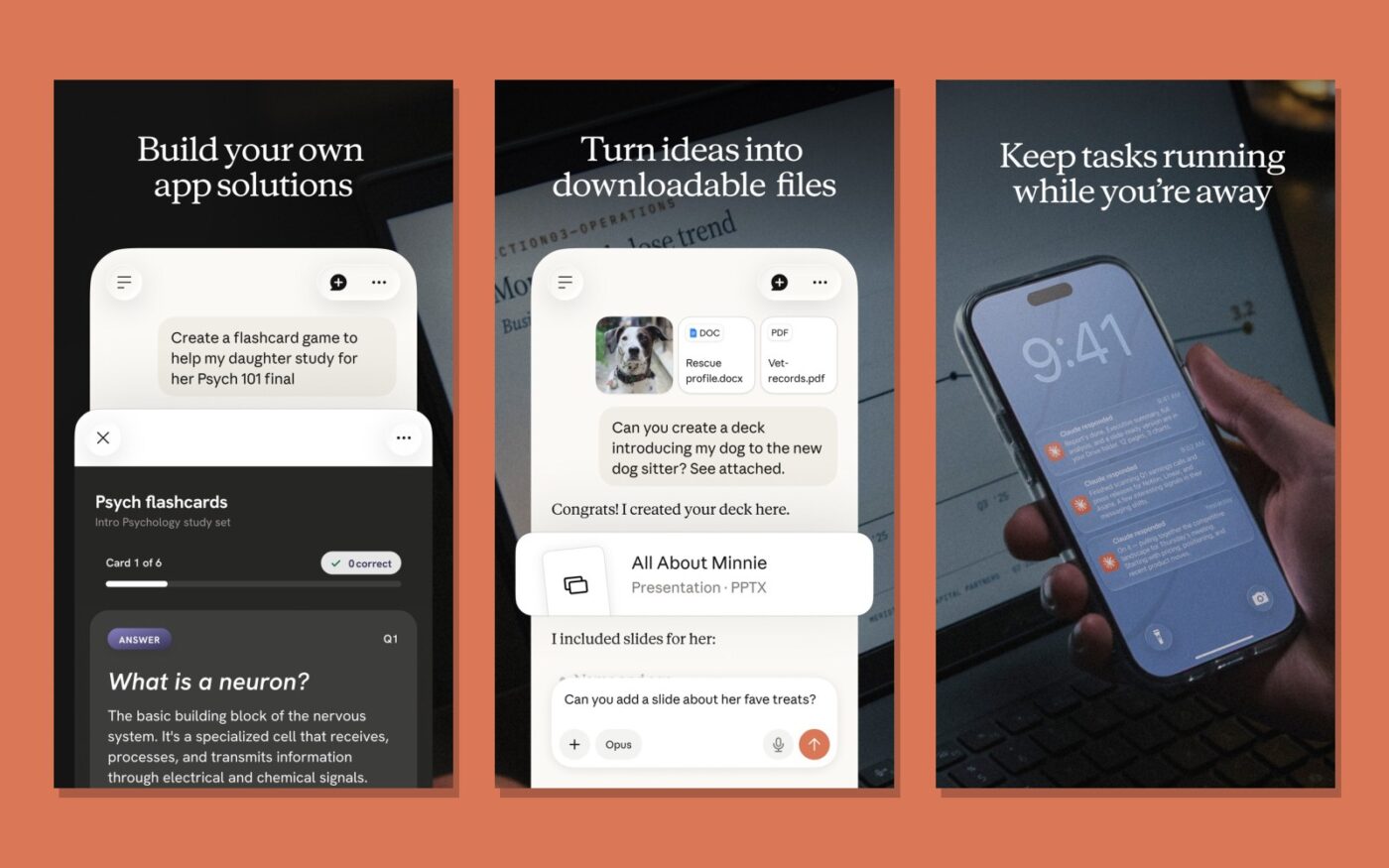 Meer screenshots van de Claude-app