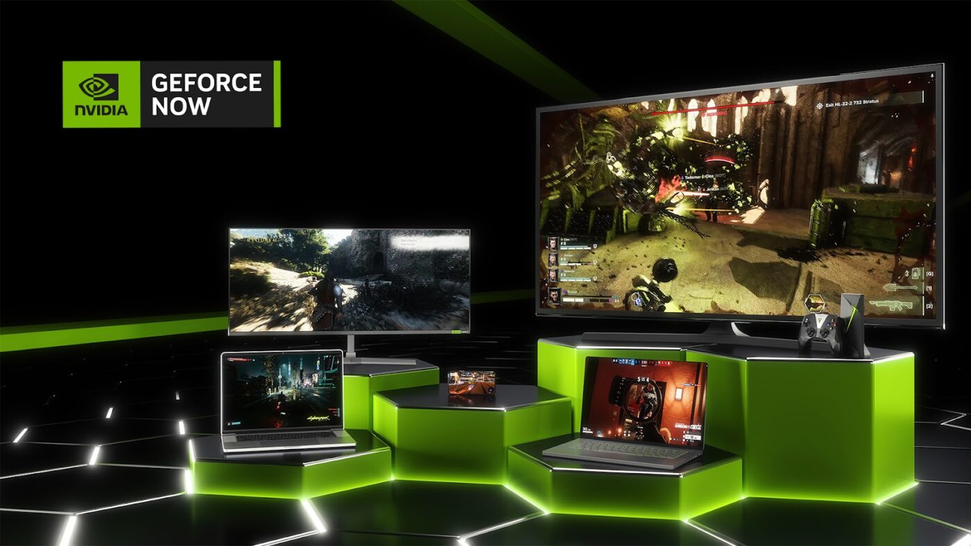 GeForce NOW op telefoon, tablet, laptop en tv