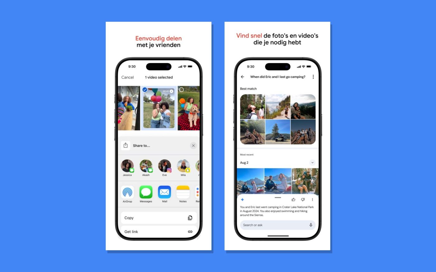 Meer screenshots van de Google Foto's-app