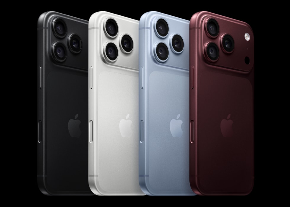 iPhone 18 Pro in de kleuren black, silver, glacier en burgundy