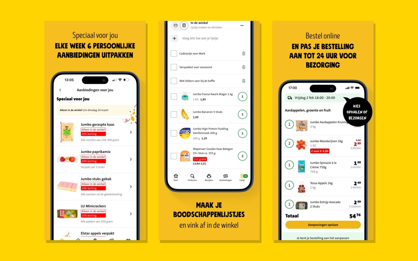 Meer screenshots van de Jumbo-app