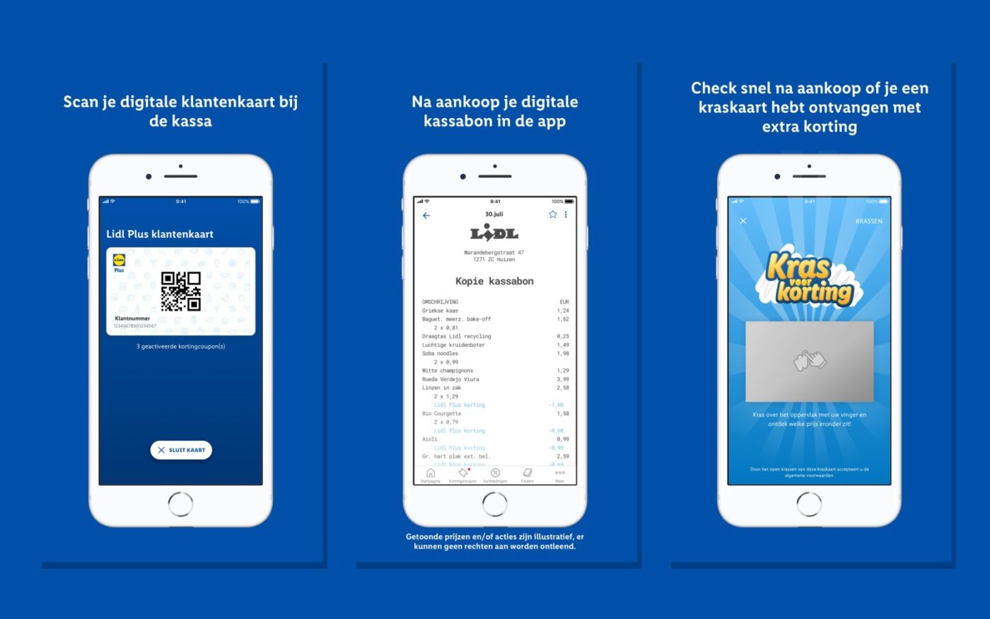 Meer screenshots van de Lidl Plus-app