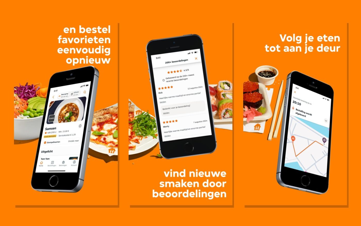 Meer screenshots van de Thuisbezorgd.nl-app