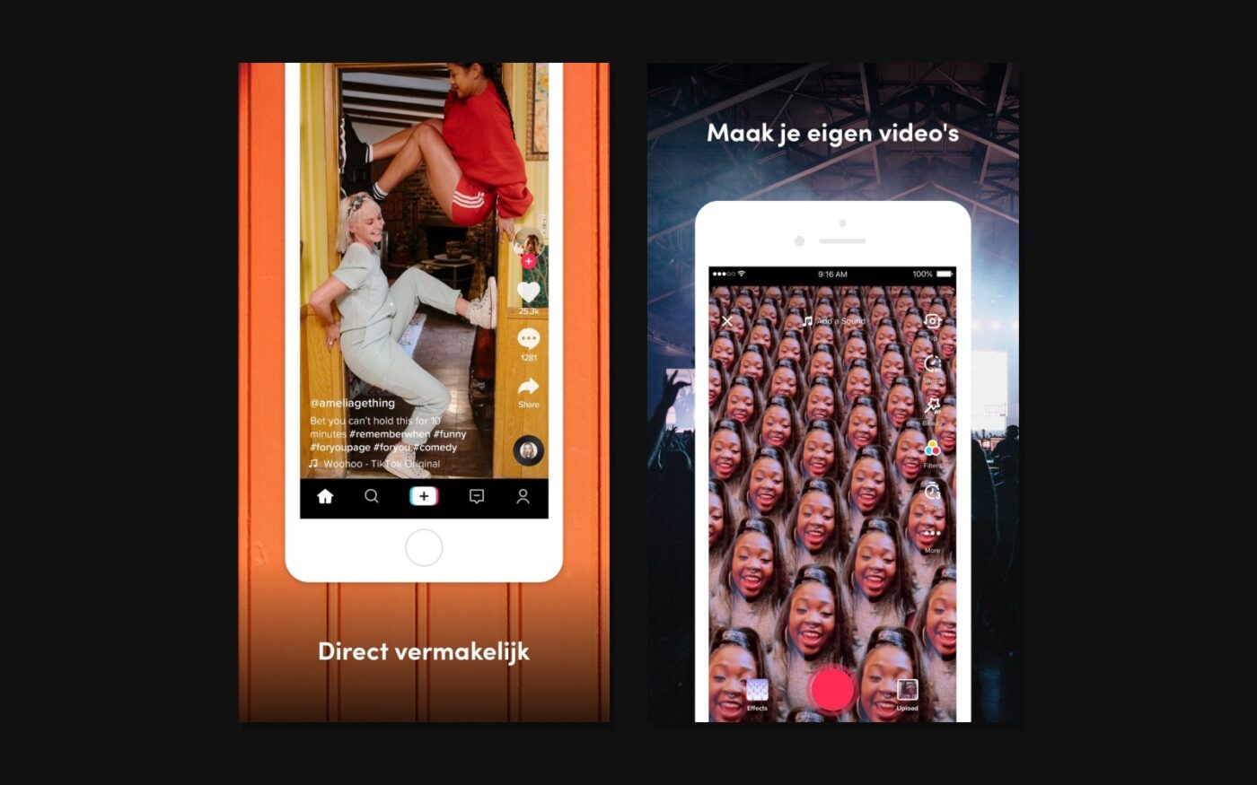 Meer screenshots van de TikTok-app