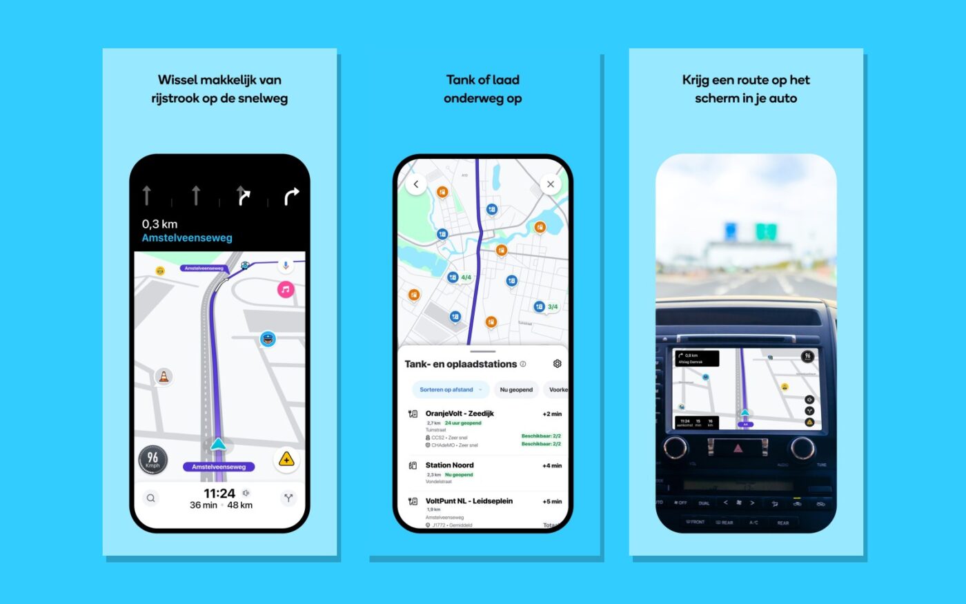 Meer screenshots van de Waze-app