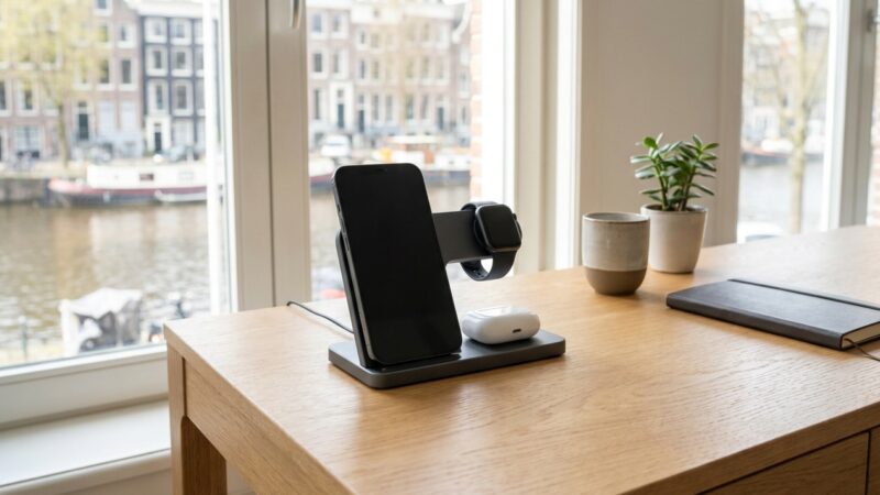 Hoe werkt een 3-in-1 draadloze oplader?