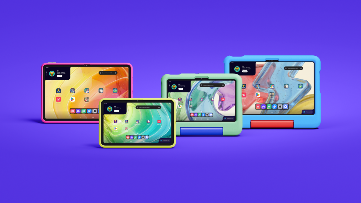 Amazon Kids Tablets in twee formaten met kleurrijke hoezen