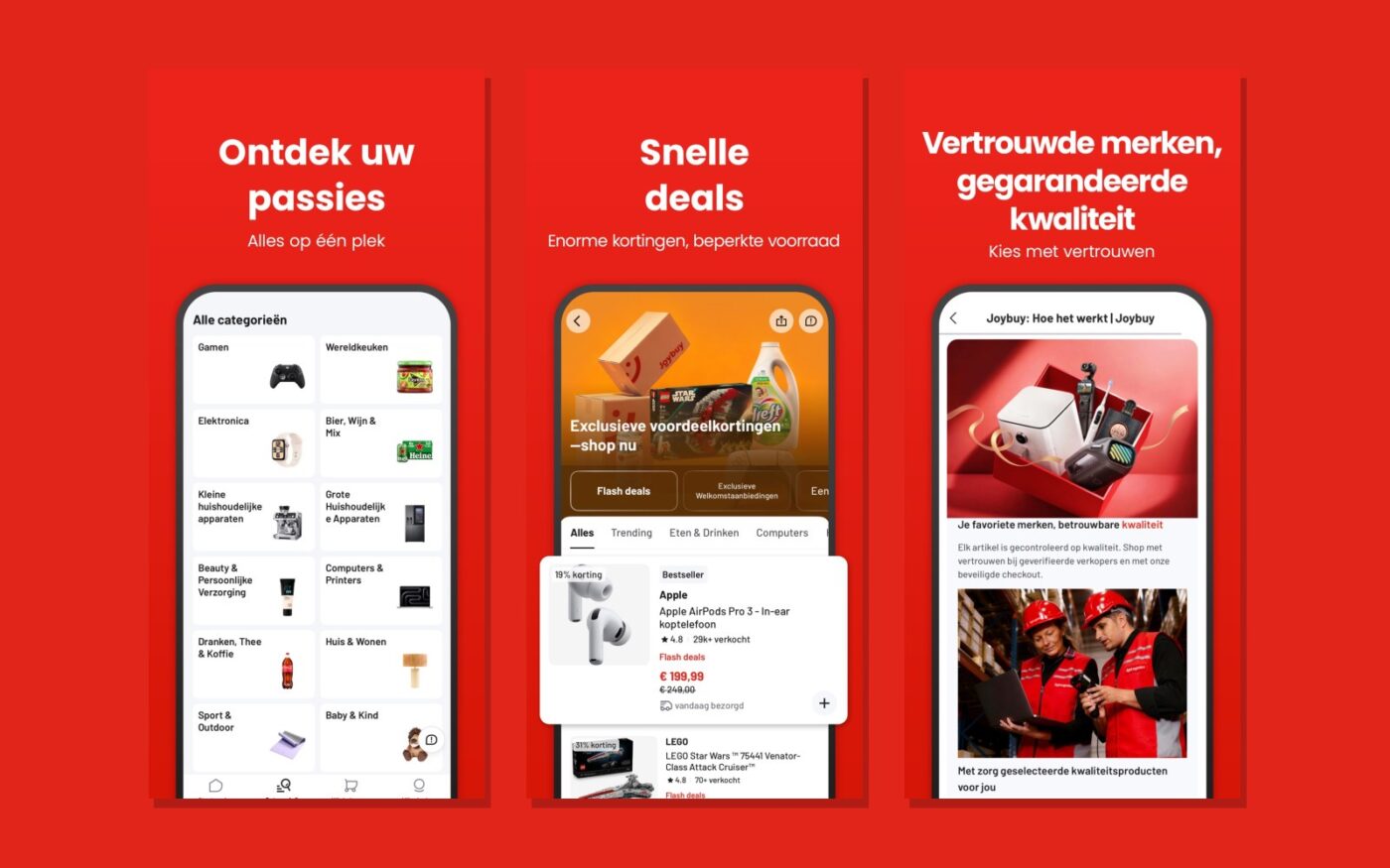Meer screenshots van de Joybuy-app